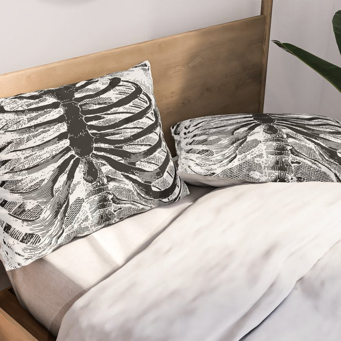 Vintage Skeleton Torso Pillow Sham Gallery Image 2