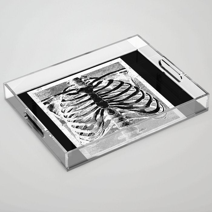 Vintage Skeleton Torso Acrylic Tray Gallery Image 1