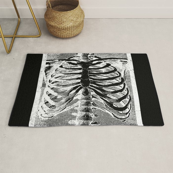 Vintage Skeleton Torso Rug Gallery Image 1