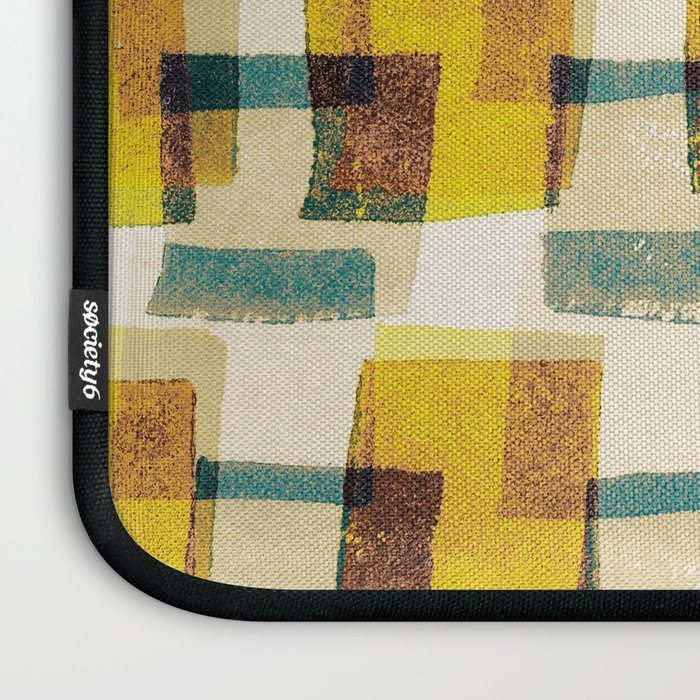 Abstract Linocut Pattern #10 Laptop Sleeve Gallery Image 3