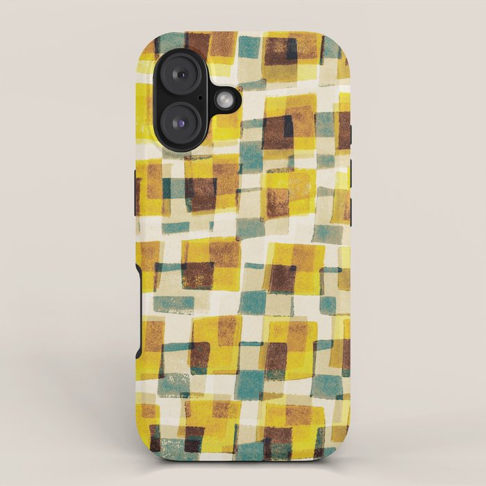 Abstract Linocut Pattern #10 iPhone Case Gallery Image 1