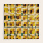 Abstract Linocut Pattern #10 Wood Wall Art Gallery Image 1