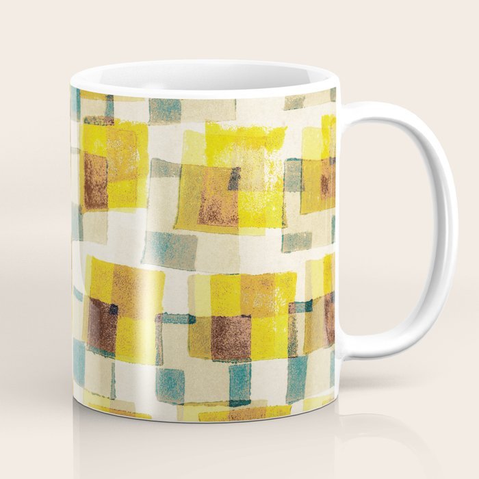 Abstract Linocut Pattern #10 Coffee Mug Gallery Image 1
