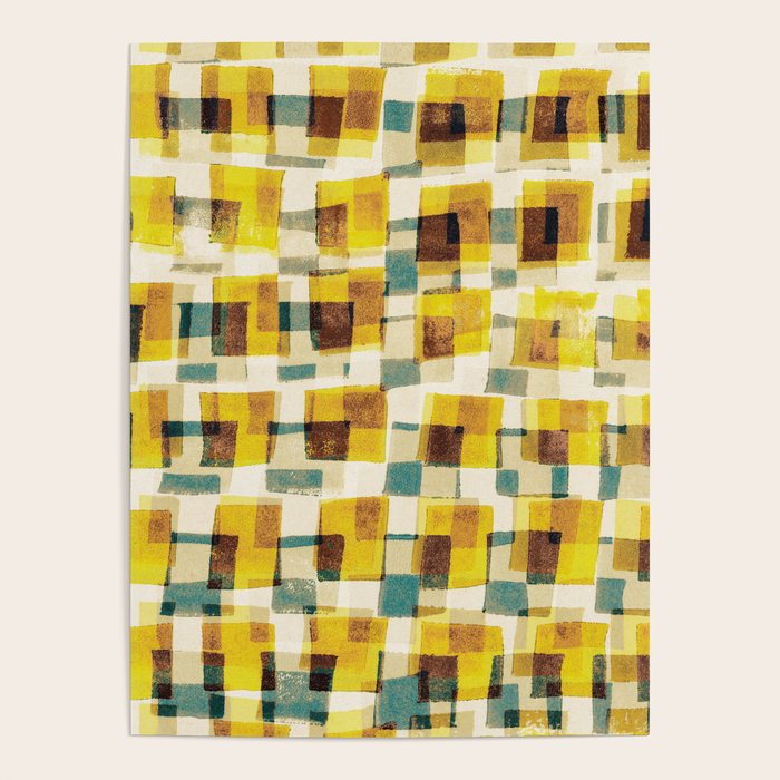 Abstract Linocut Pattern #10 Poster Gallery Image 1