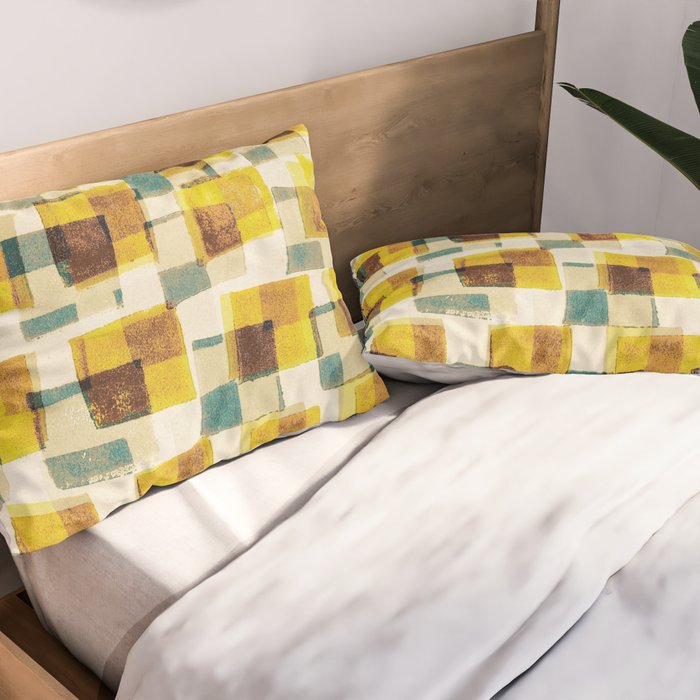 Abstract Linocut Pattern #10 Pillow Sham Gallery Image 2