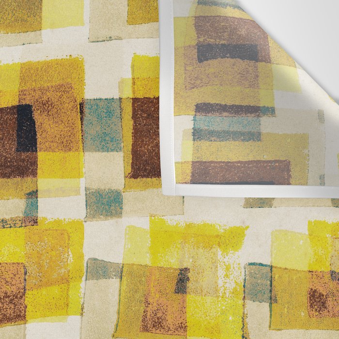 Abstract Linocut Pattern #10 Wall Tapestry Gallery Image 3
