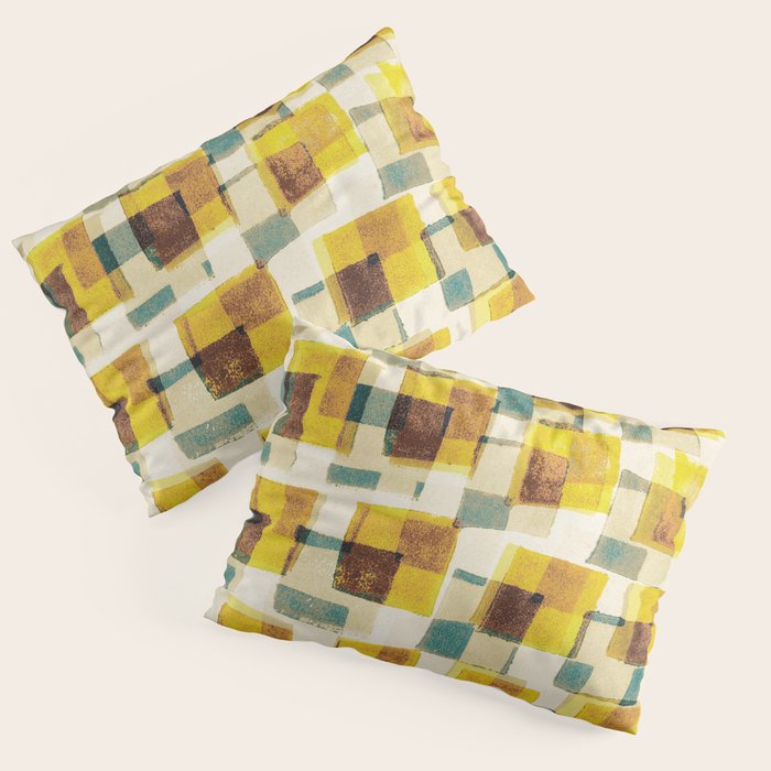Abstract Linocut Pattern #10 Pillow Sham Gallery Image 3