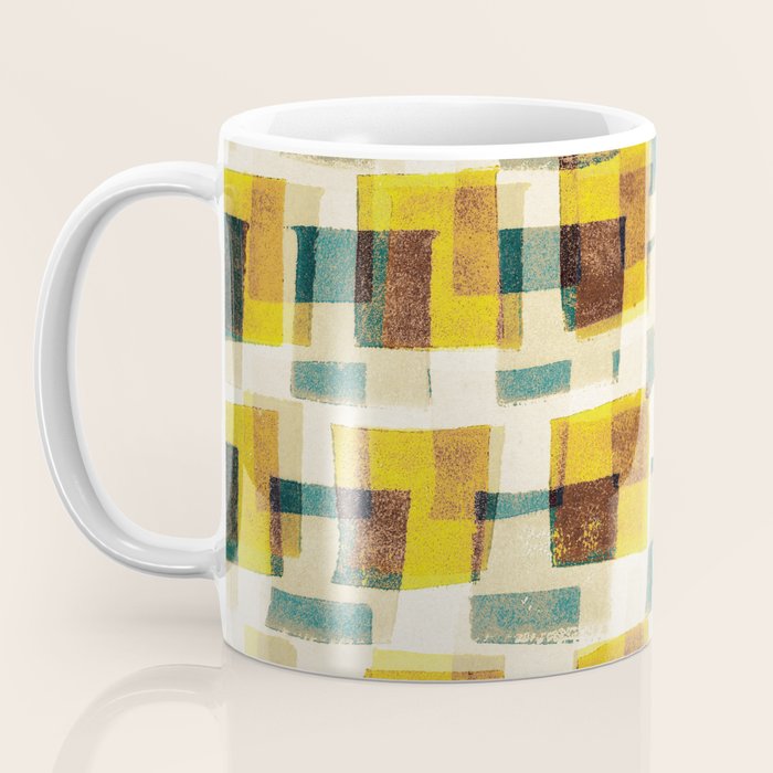 Abstract Linocut Pattern #10 Coffee Mug Gallery Image 3