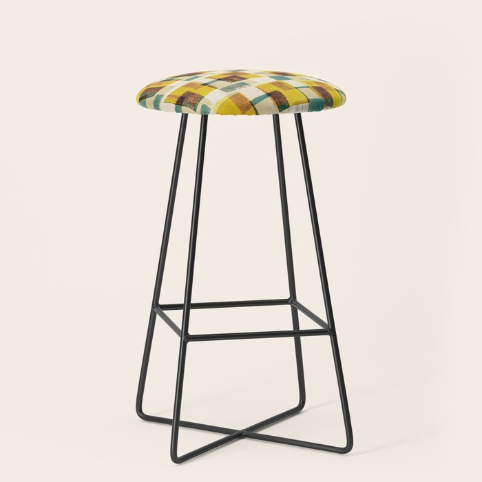 Abstract Linocut Pattern #10 Stool Gallery Image 1