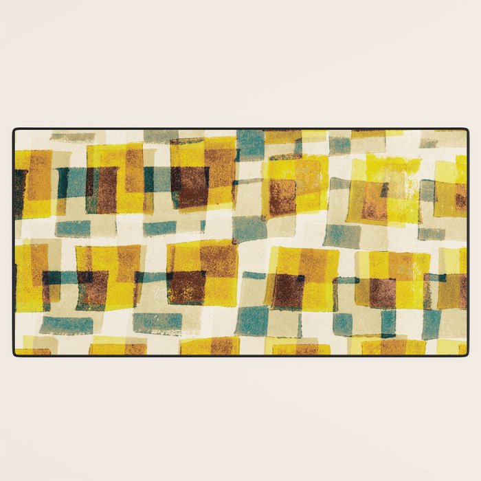 Abstract Linocut Pattern #10 Desk Mat Gallery Image 3
