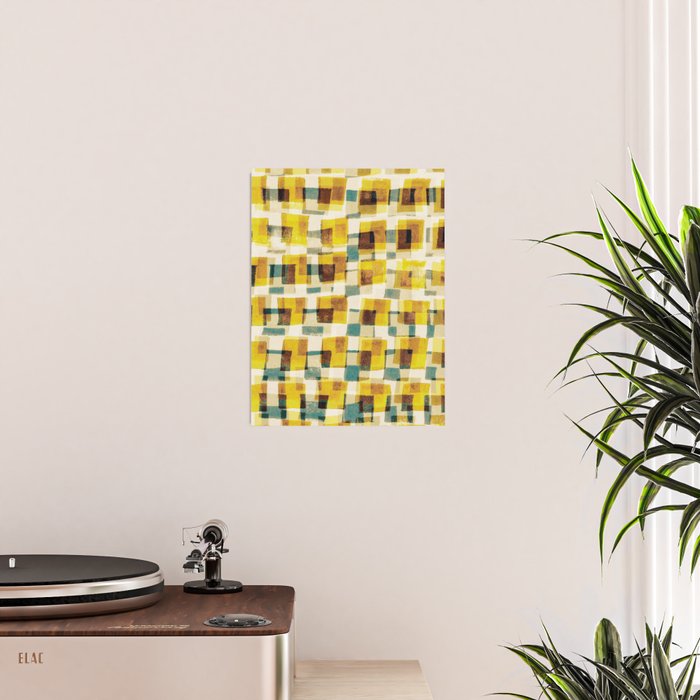 Abstract Linocut Pattern #10 Poster Gallery Image 2