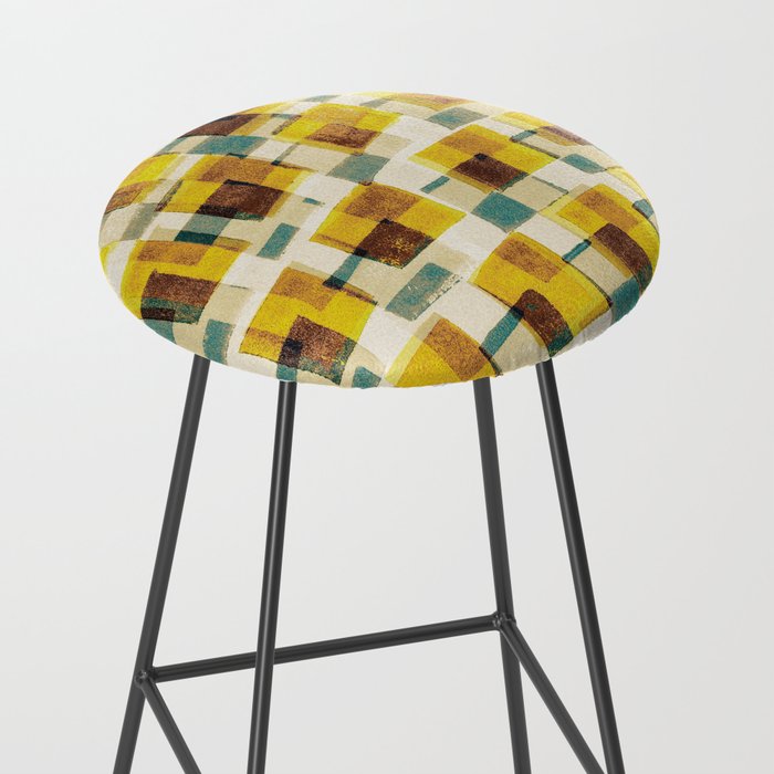 Abstract Linocut Pattern #10 Stool Gallery Image 2