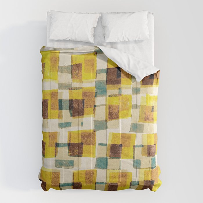 Abstract Linocut Pattern #10 Comforter Gallery Image 1
