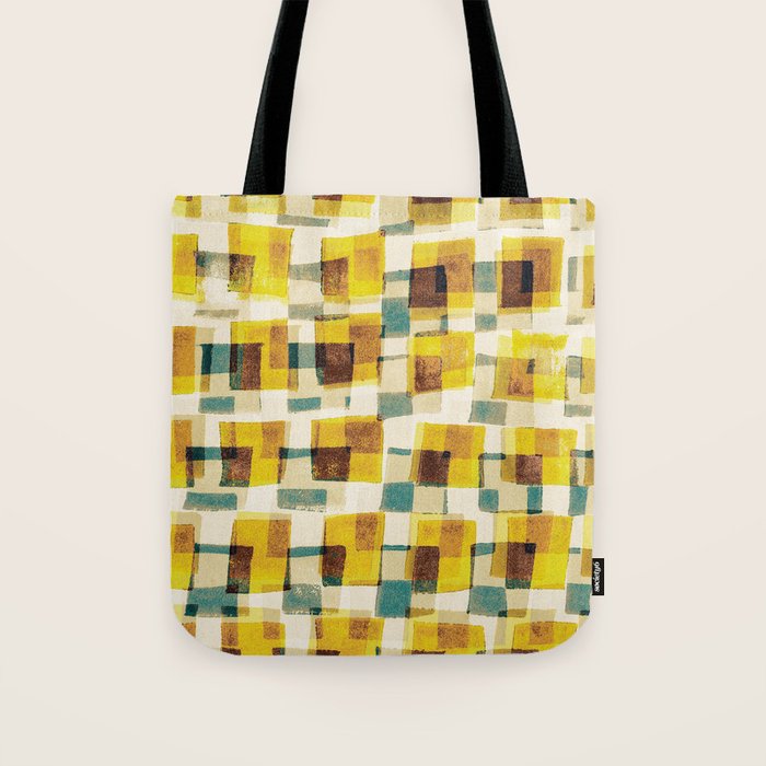 Abstract Linocut Pattern #10 Tote Bag Gallery Image 1