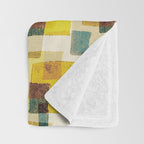 Abstract Linocut Pattern #10 Throw Blanket Gallery Image 3