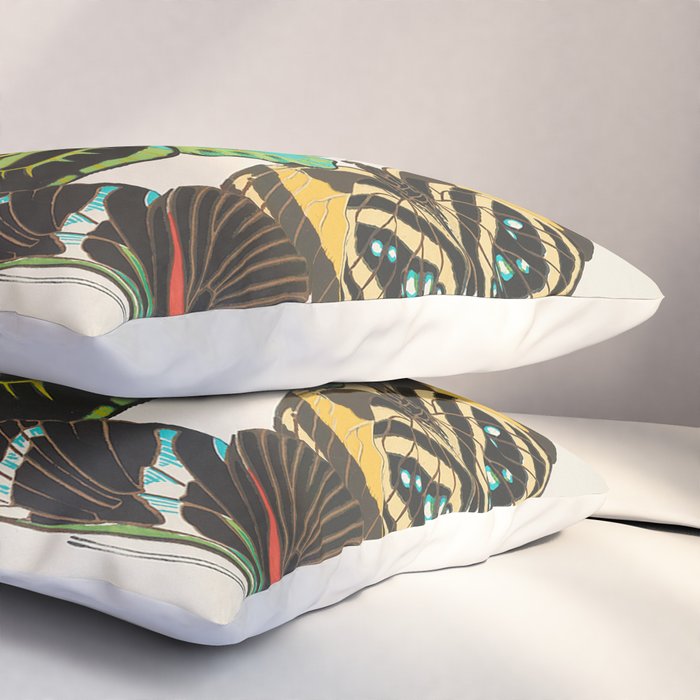 Vintage Butterfly Illustration EA Seguy Papillon Pillow Sham Gallery Image 3