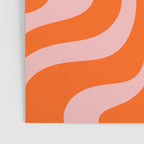 Groovy Retro Liquid Swirl Abstract Orange and Pink Pattern 4 Poster Gallery Image 3