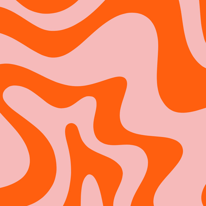 Groovy Retro Liquid Swirl Abstract Orange and Pink Pattern 4 Coffee Mug Gallery Image 2
