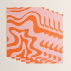 Groovy Retro Liquid Swirl Abstract Orange and Pink Pattern 4 Wrapping Paper Gallery Image 3