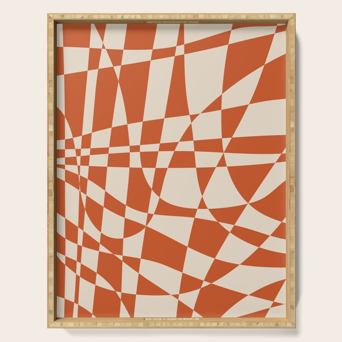 Glass Glitch: Tuscany Brown Edition Serving Tray Gallery Image 1