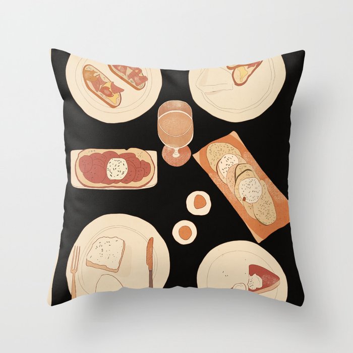 Breakfast 3 Throw Pillow Gallery Image 1