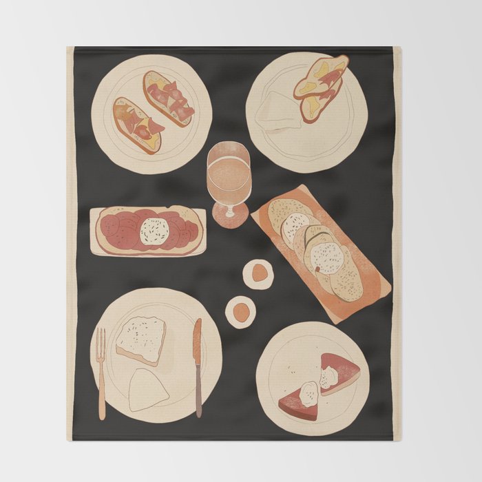 Breakfast 3 Throw Blanket Gallery Image 2