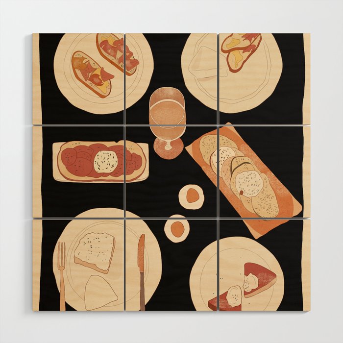 Breakfast 3 Wood Wall Art Gallery Image 1