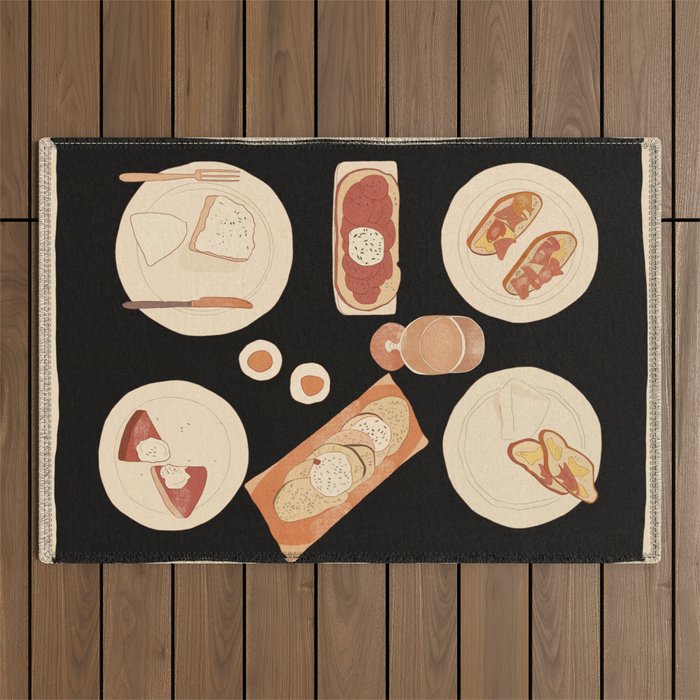 Breakfast 3 Outdoor Rug Gallery Image 1