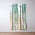 Soft Coastal Beach Scene Window Curtain Gallery Image 3
