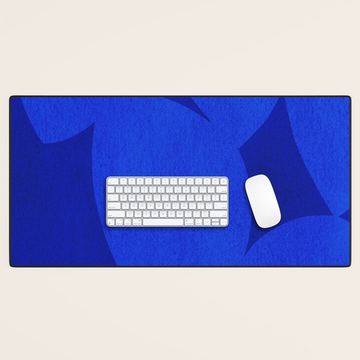 Abstract shapes-blue Desk Mat Gallery Image 1