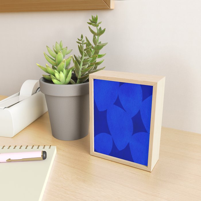 Abstract shapes-blue Mini Art Print Gallery Image 2