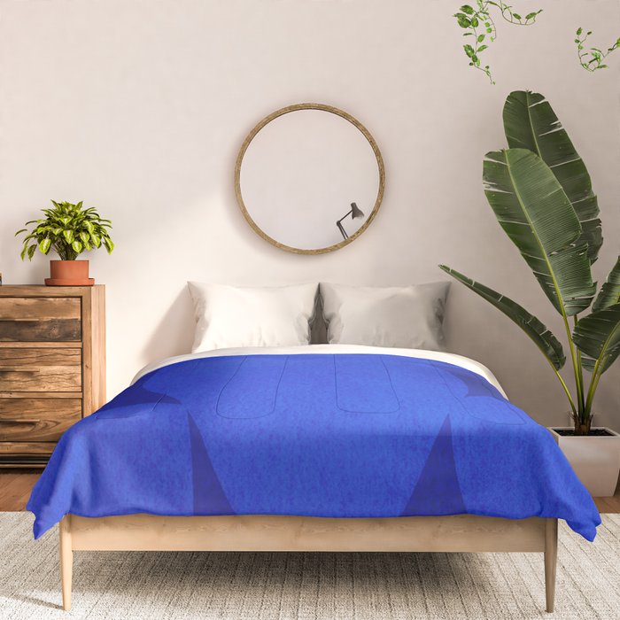 Abstract shapes-blue Comforter Gallery Image 3