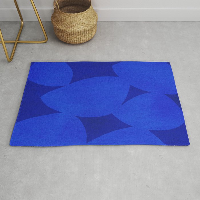 Abstract shapes-blue Rug Gallery Image 1