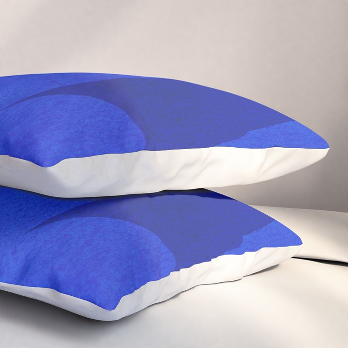 Abstract shapes-blue Pillow Sham Gallery Image 3