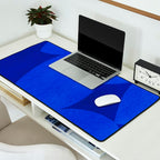 Abstract shapes-blue Desk Mat Gallery Image 2