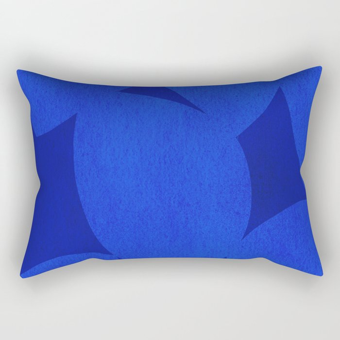 Abstract shapes-blue Rectangular Pillow Gallery Image 2