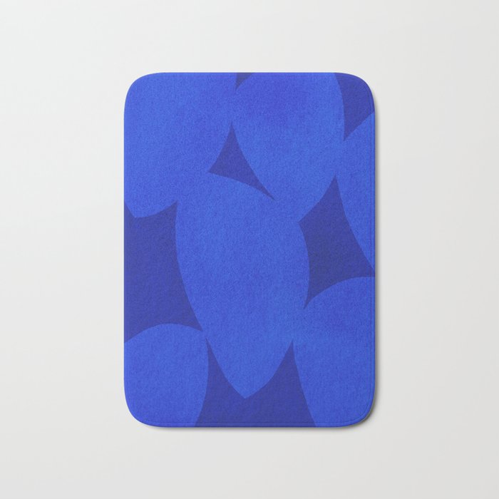 Abstract shapes-blue Bath Mat Gallery Image 1