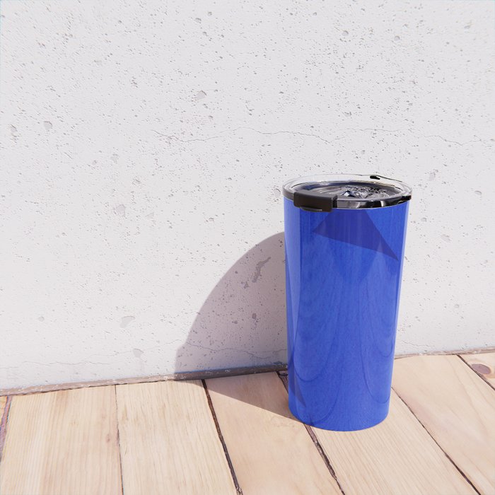 Abstract shapes-blue Travel Mug Gallery Image 4
