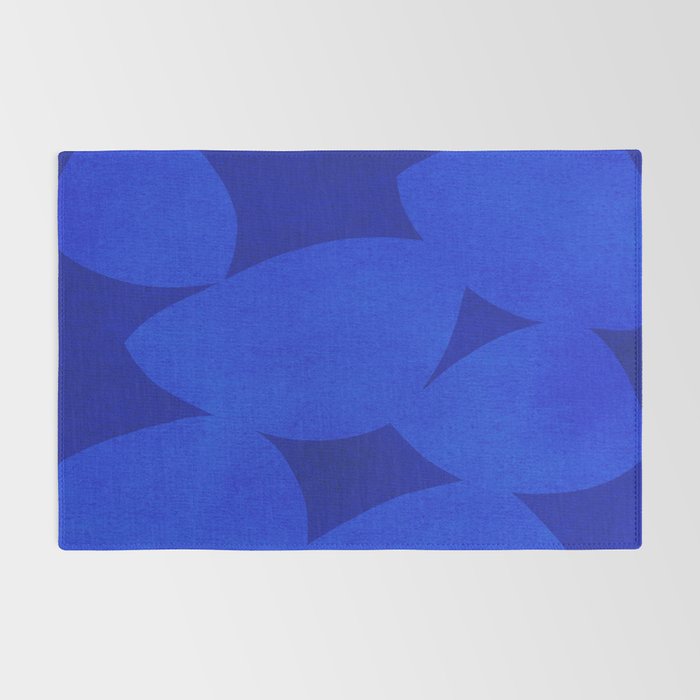 Abstract shapes-blue Rug Gallery Image 2