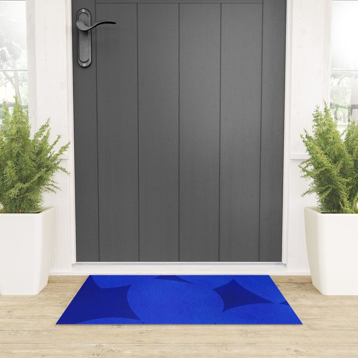 Abstract shapes-blue Welcome Mat Gallery Image 3