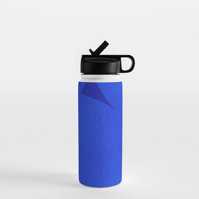 Abstract shapes-blue Water Bottle Gallery Image 1