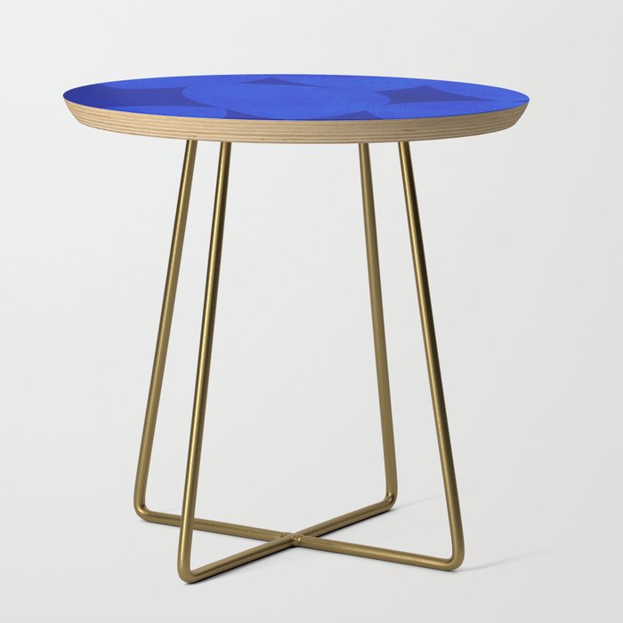 Abstract shapes-blue Side Table Gallery Image 1