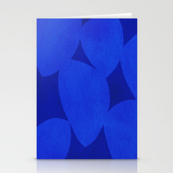 Abstract shapes-blue Stationery Card Gallery Image 1