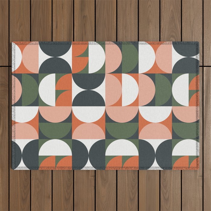 Mid Century Geometric 16 Outdoor Rug Gallery Image 1
