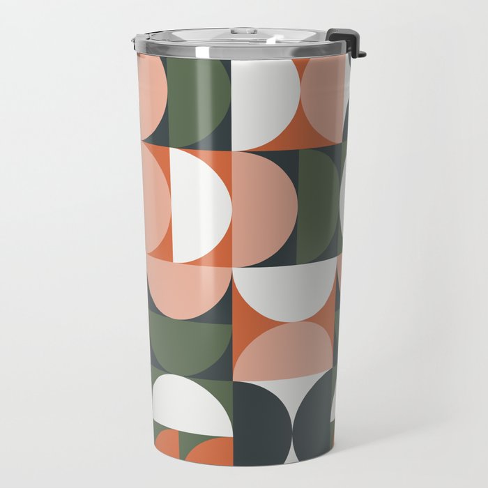 Mid Century Geometric 16 Travel Mug Gallery Image 2