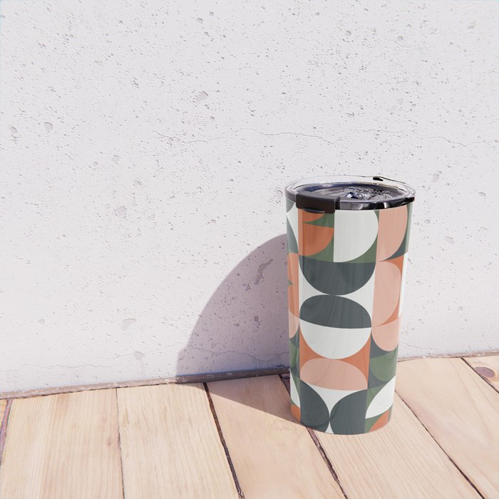 Mid Century Geometric 16 Travel Mug Gallery Image 4