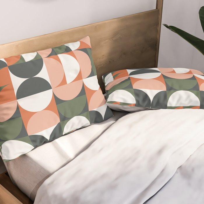 Mid Century Geometric 16 Pillow Sham Gallery Image 2