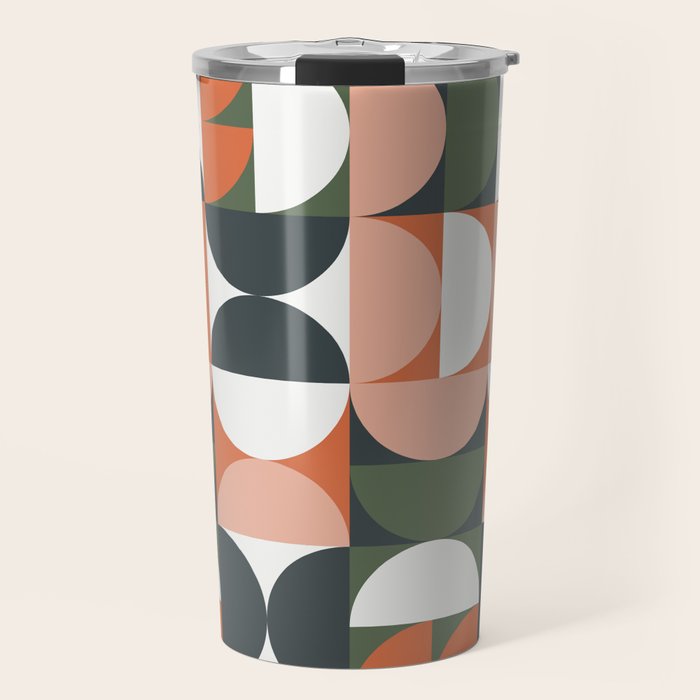 Mid Century Geometric 16 Travel Mug Gallery Image 1