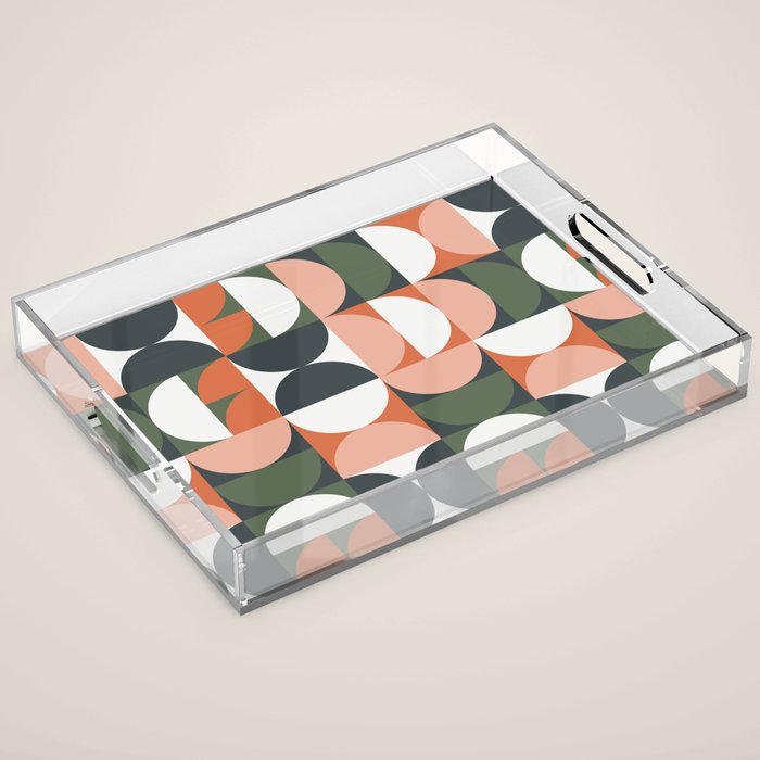 Mid Century Geometric 16 Acrylic Tray Gallery Image 1