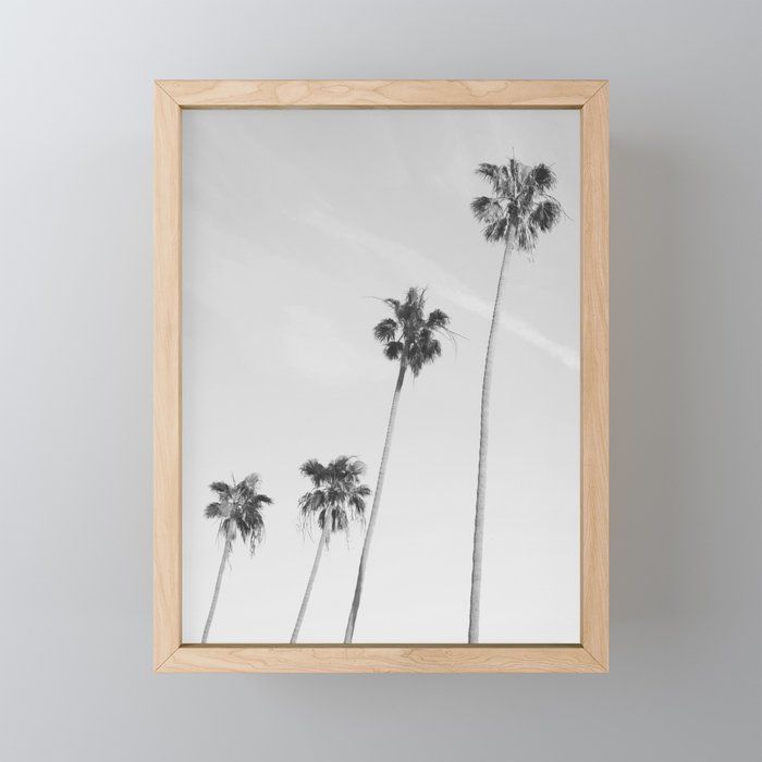 Black & White Palm Trees, Beach Palms Mini Art Print Gallery Image 1